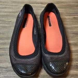 Brown & Black On the Go Skeckers Slip On Ballet Style Women's Shoes Size 11